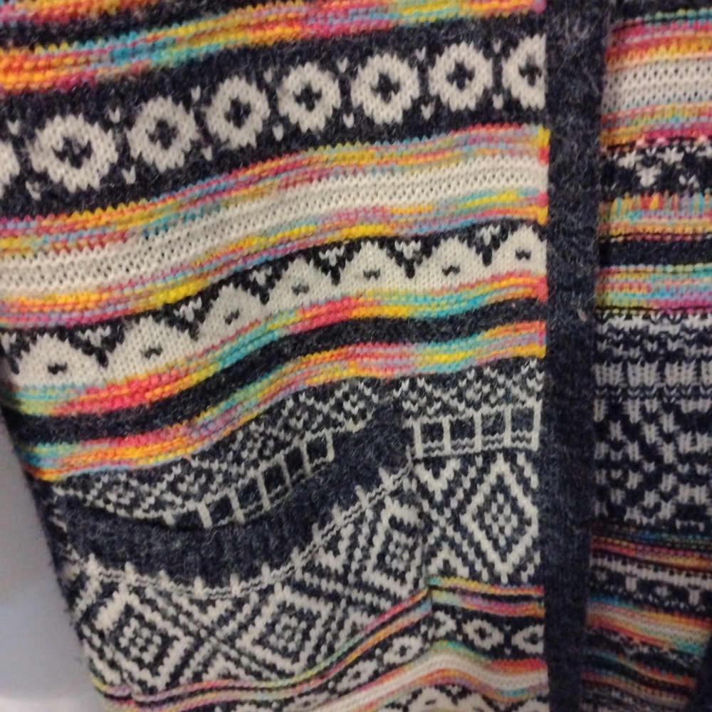 Colorful Patterned Knit Cardigan - Picture 3 of 8